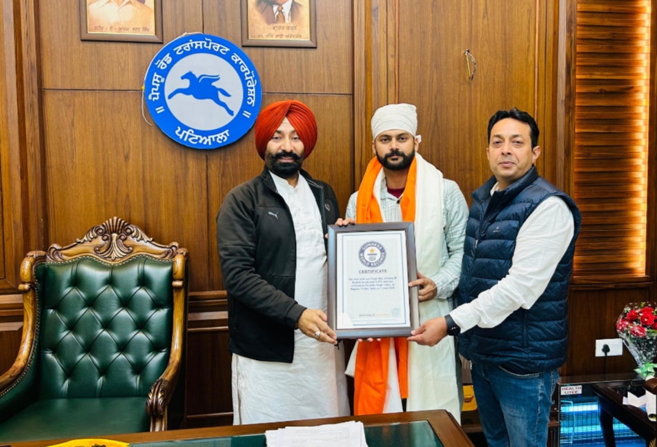 Ranjodh Hadana honored Guinness Book of Records winner Karan Gari